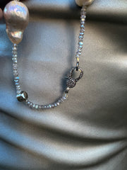 Baroque Pearl and Labradorite Necklace