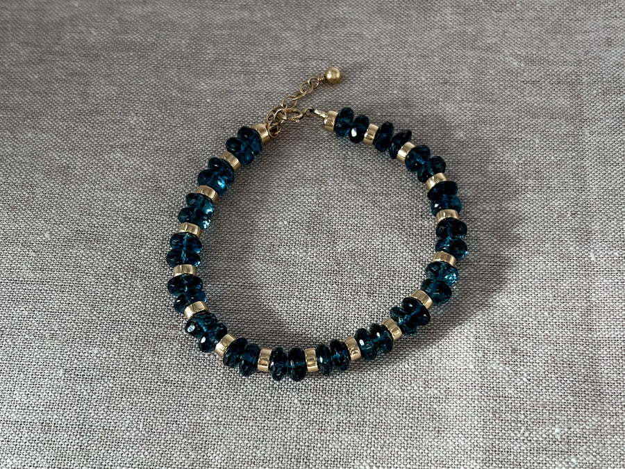 London Blue Topaz and Gold Bracelet