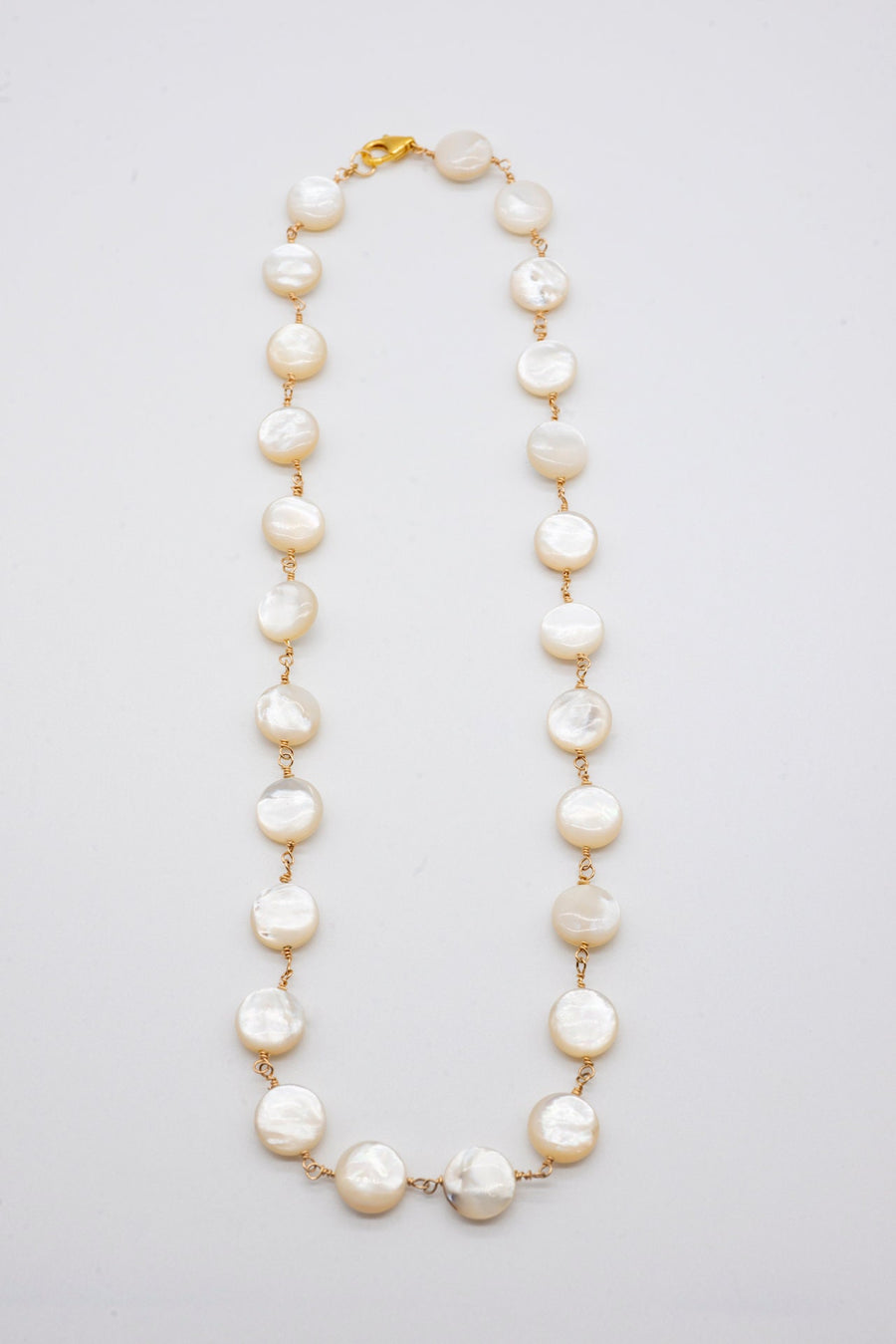 Coin Shell Pearl Necklace