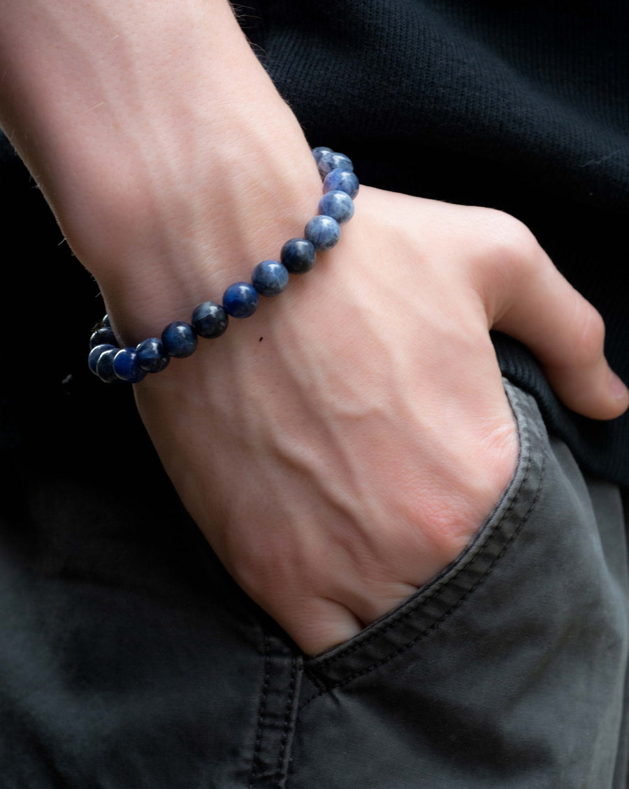 Sodalite_Bracelet,Men's_Bracelets,Corded_Bracelets,Handmade_bracelets,Macrame_Bracelets,Men's_Jewelry,Gifts_for_Him,Father's_Day_Gifts,Stacking_bracelets,Blue_Gemstones,Casual_Bracelets,Blue_Beads,Casual_Jewelry