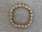 Gold Bead Corrugated Bracelet