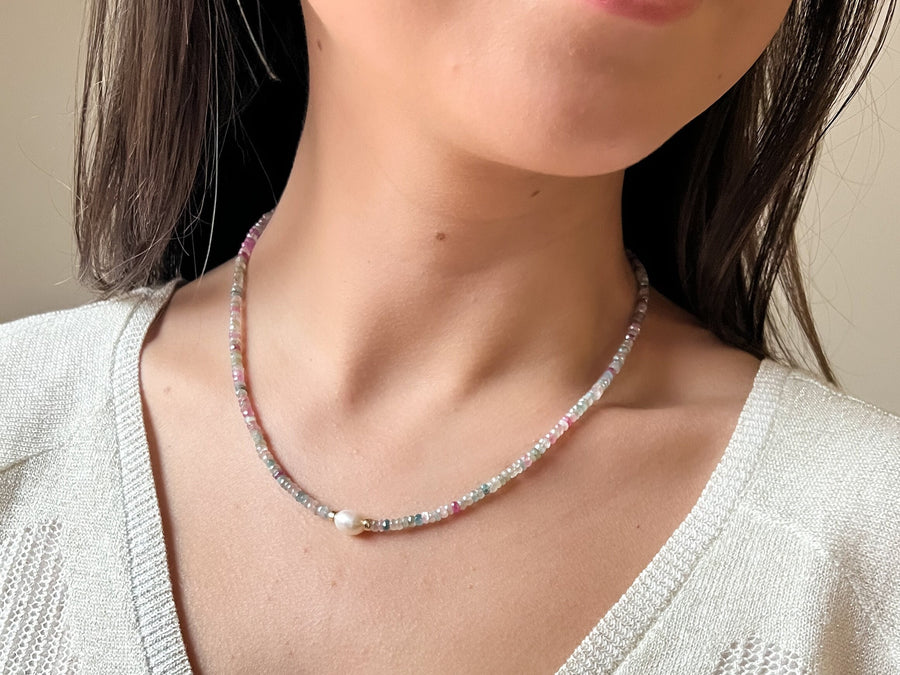 Multi-colored Moonstone Necklace