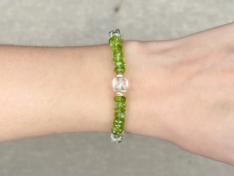 Peridot and Green Amethyst Bracelet