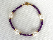 Amethyst and Freshwater Pearl Bracelet