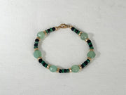 Chalcedony Sapphire and Emerald Bracelet