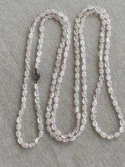 Long Rose Quartz Necklace