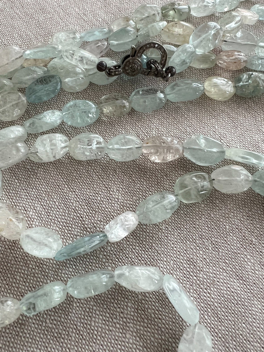 Long Aquamarine Necklace