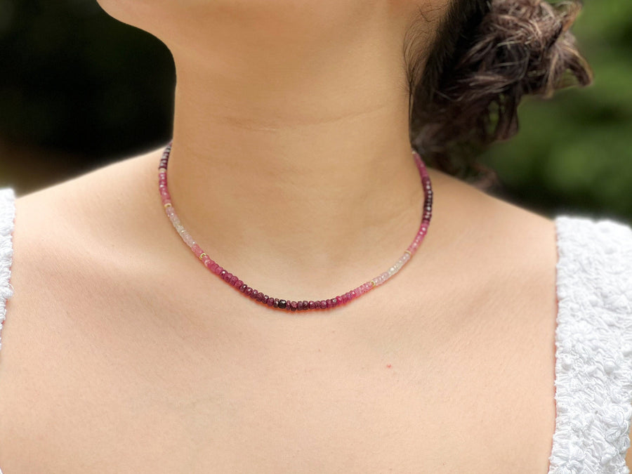 Natural_Gemstones,Ruby_Necklace,Shaded_Rubies,Ruby_Ombre_Necklace,Ombre_Necklace,Gemstone_necklace,Handmade_necklace,July_Birthstone,Birthstone_Necklace,Gift_She_Will_Love,Mothers_Day,Summer_Jewelry,Timeless_Necklace