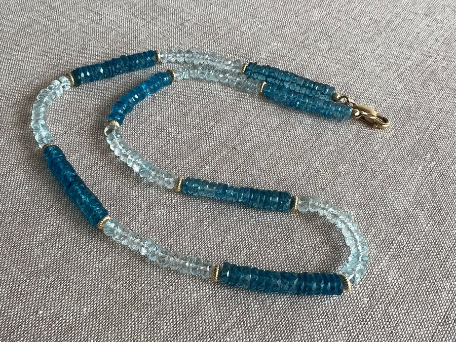 Blue Topaz Segments Necklace
