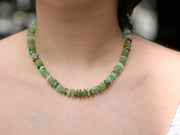 Natural_Gemstones,Chrysoprase,Chrysoprase_Necklace,Heishi_cut_gemstone,Green_Necklace,Green_Gemstone,May_Birthstone,Handmade_Necklace,Summer_jewelry,Gift_She_will_love,Timeless_necklace,Classic_Necklaces,Natural_Chrysoprase