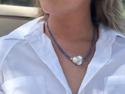 Burma_Sapphires,Burmese_Sapphires,Sapphire_Necklace,Baroque_Pearl_Accent,Gemstone_Necklace,September_Birthstone,Blue_gemstone,Gift_She_Will_Love,Boho_style,Elegant_Necklace,Summer_Necklace,hand_knotted,handmade_necklace