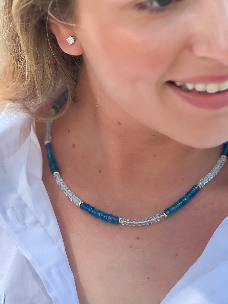 Blue Topaz Segments Necklace