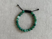 Green Agate Adjustable Slide Bracelet